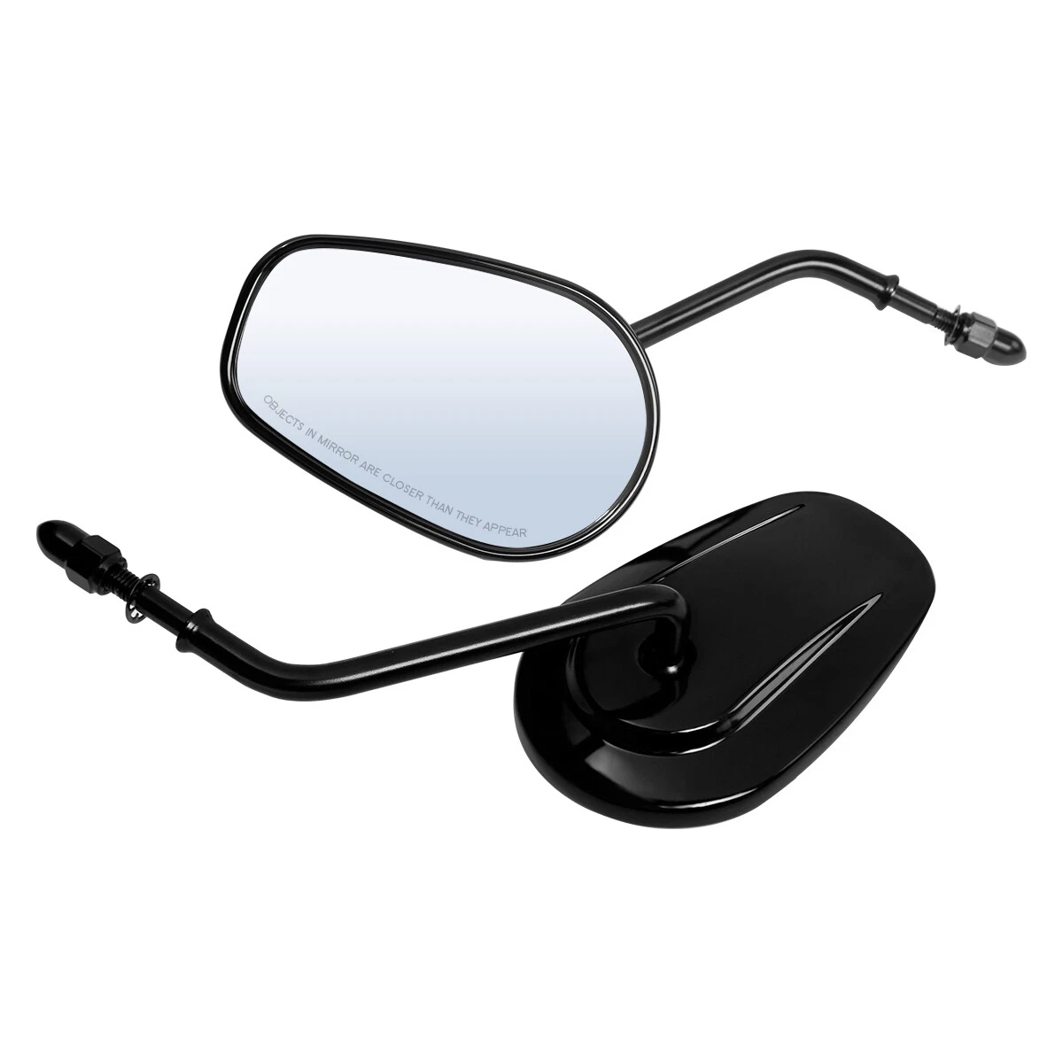 Black L & R Rear View Mirrors For Harley Road King Touring XL 883 SPORTSTER New