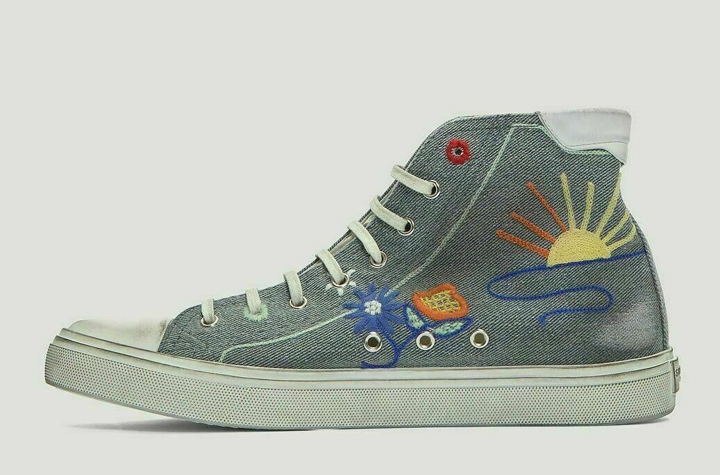 Saint Laurent　High Top Bedford Sneaker Saint Laurent Ysl Bedford High Top Sneakers Shoes Trainers 44 | eBay