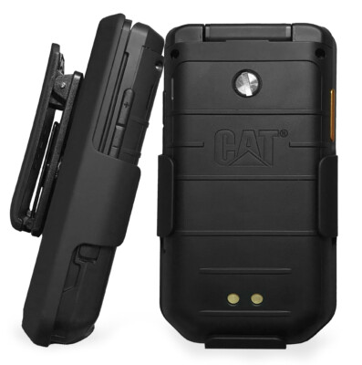 Double étui de téléphone en cuir avec clip ceinture pour Samsung Galaxy