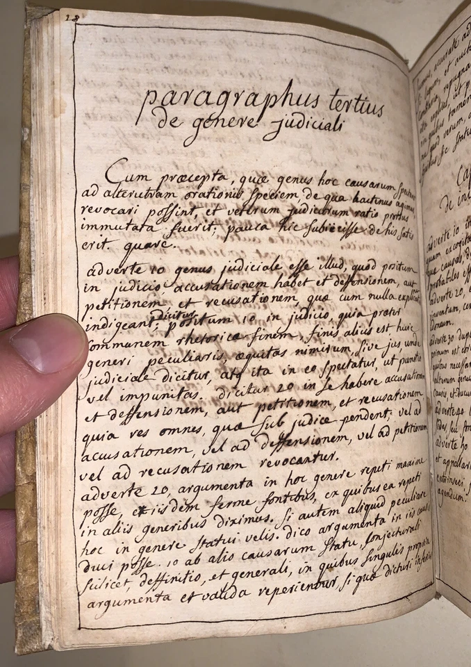 18th CENTURY, 180 PAGE LATIN MANUSCRIPT, PHILOSOPHY, RHETORIC, c.1722, LAGARDE - Image 4 of 4