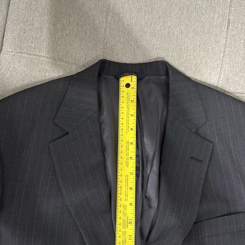 Tuta 2 pezzi Brooks Brothers SaxXon lana 1818 Madison grigio righe 43L 37w - Foto 17 di 22