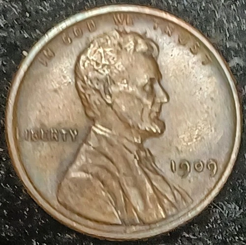 1909-V.D.B.   Lincoln Cent , KM-132 ,  Nice  XF / AU   ( 1 Year Type )