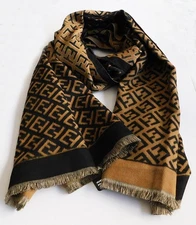 New Fashion Winter Luxury Design Double Side Cashmere Feel Soft Scarf Brown 1102