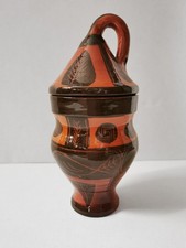 Vintage 70er RAR französisch Keramik MIRMANDE Amphore Gefäß Deckel Studiokeramik