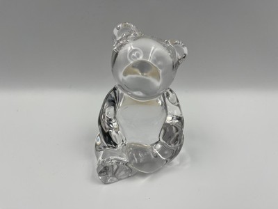 Vintage Prinzessinnenhaus Bleikristall Teddybär Figur Briefbeschwerer.
