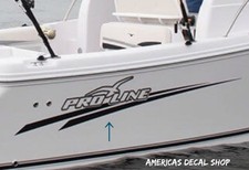 Proline Vintage Graphic Boat Yacht Decals 2pc Set Vinyl Large New Oem Usa