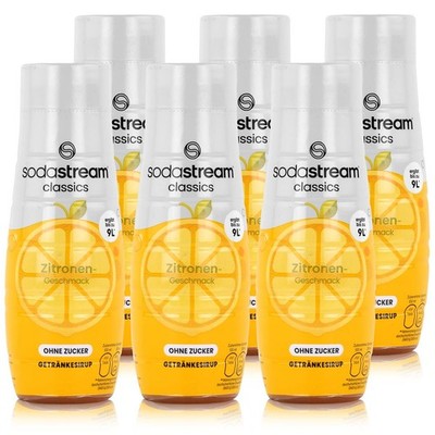 SodaStream Sirup ohne Zucker Zitrone Geschmack 440ml (6er Pack)