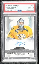 PSA/DNA 2015 Upper Deck Premier Rookie /399 Juuse Saros PSA/DNA 9 MINT Auto 0o7j