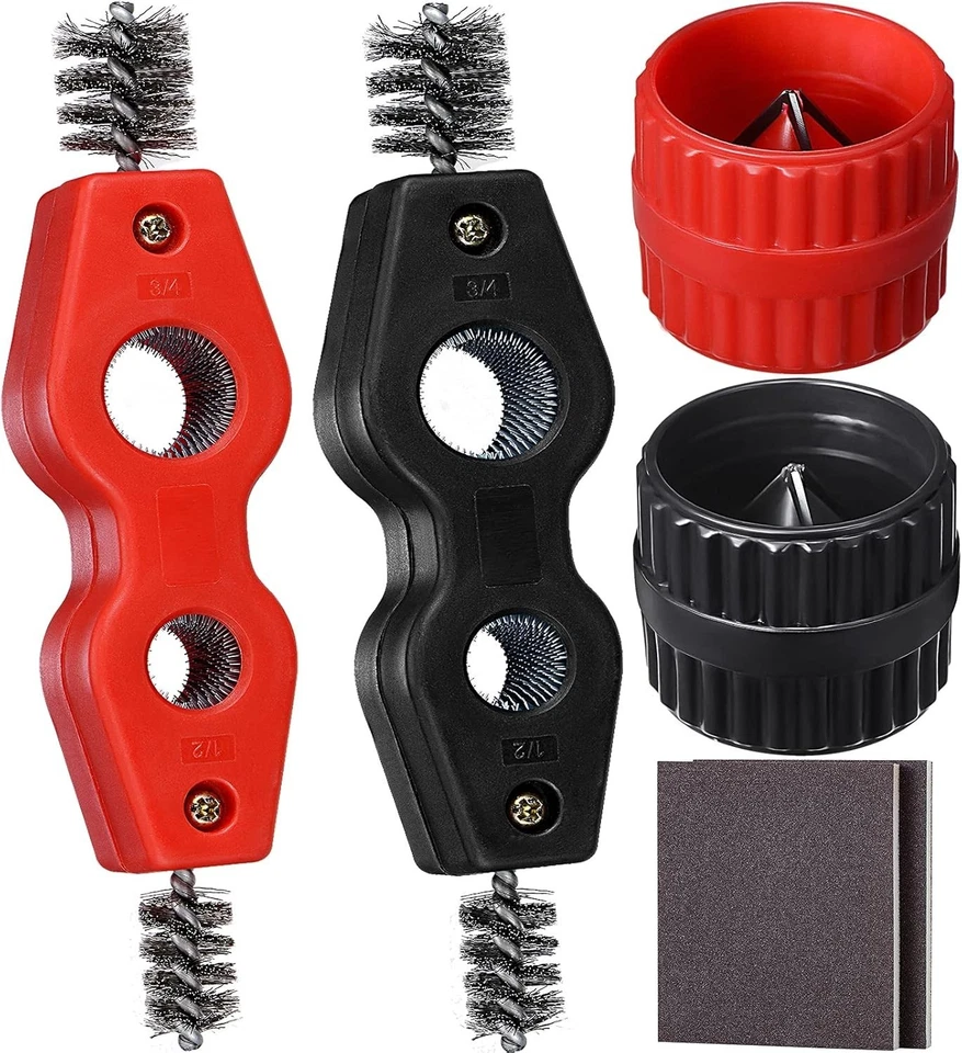 Copper Pipe Cleaner Reamer Sanding Sponge Set 4-in-1 for PVC PPR Copper Brass - Image 3 of 4