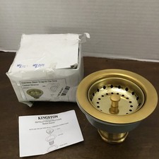 Kingston Brass Basket Strainer Stainless K112PB Polished Brass Tacoma 1-1/2"