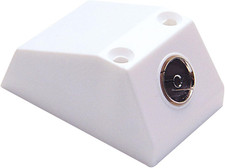 Single Coaxial Outlet TV Aerial Plug Socket Wall Mount