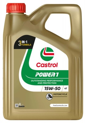 Castrol POWER1 4T Motoröl 15W-50 4liter API SL Motorrad