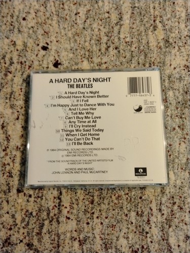 The Beatles Hard Day's Night (Audio CD 1964 Emi Parlophone CDP 7 46437 2) - Picture 2 of 4
