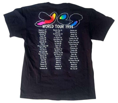 Vintage Yes Talk 1994 World Tour Shirt Size L Single Stitch Hanes USA MADE - Picture 2 of 5