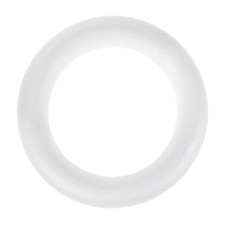 Craft Foam Wreath, 12-inch, White