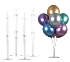 LANGXUN 4 Set 28" Height Table Balloon Stand Kit for Birthday Party Decorations