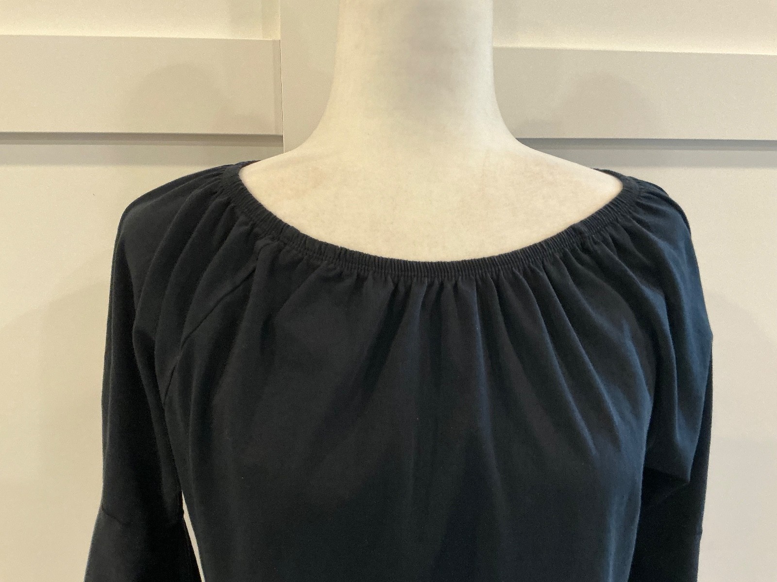 Workshop Republic Size Medium Black Gathered Neck… - image 2