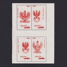 POLAND, Solidarity (Solidarnosc) labels, Polish eagles, Propaganda