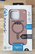 Speck Presidio2 Pro MagSafe ClickLock Case iPhone 15 Pro Max - Dahlia Pink/Rose