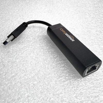Amazon Basics USB 3.0 to 10/100/1000 Gigabit Ethernet Internet Adapter, NEW