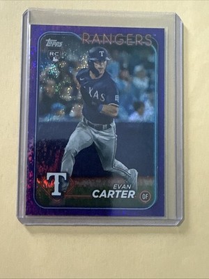 2024 Topps Series 1 - Evan Carter #280 Purple Holofoil /799 (RC)