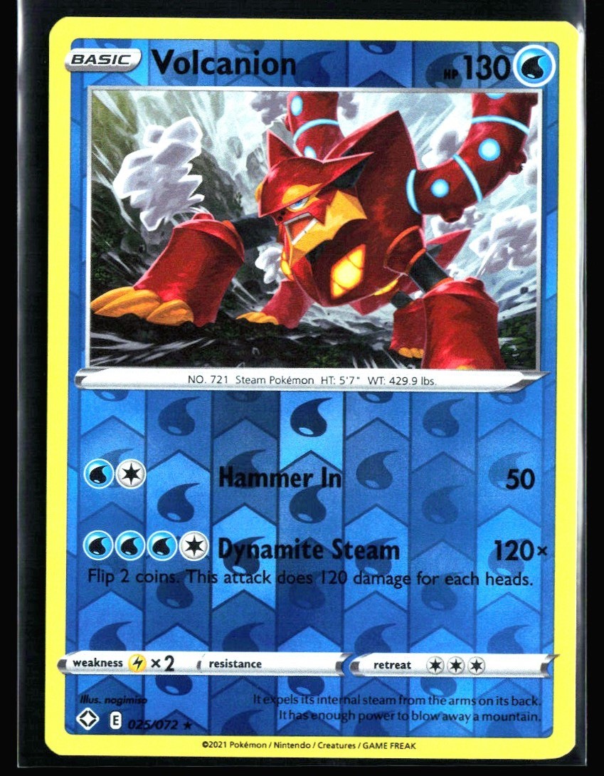 2021 Sword & Shield - Shining Fates Volcanion #25 Reverse Holo Rare Pokemon Card