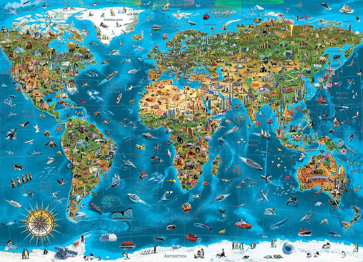 Giant 12000 Piece Puzzle for Adults | Wonders of the World - XXL