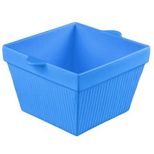 TableCraft Cold Holding 6.5 qt. Cobalt Blue Finish Aluminum Square Bowl