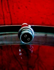 Vintage 2 pin unused Amphenol male microphone cable connector Heathkit # 3