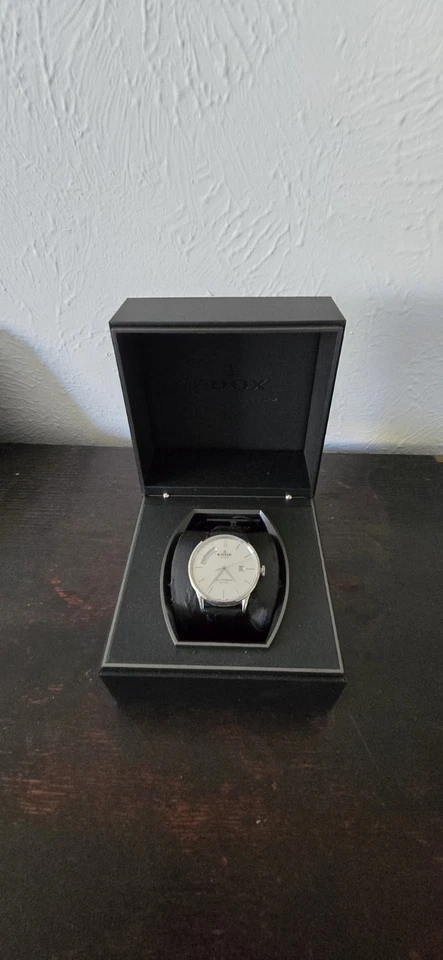 Reloj Edox EDOX Les Vauberts Día Fecha Automático Hecho en Suiza Ref: 83007 Juego Completo Foto 2 de 4