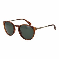 Polaroid PLD 2062/S Unisex Brown Round Polarized Sunglasses Green Lens 50mm