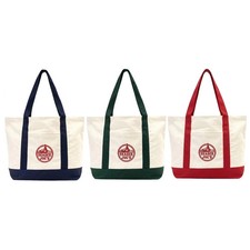 Trader Joe's Canvas Tote Shopping Bag USA | LARGE | GREEN BLUE RED - Brand New