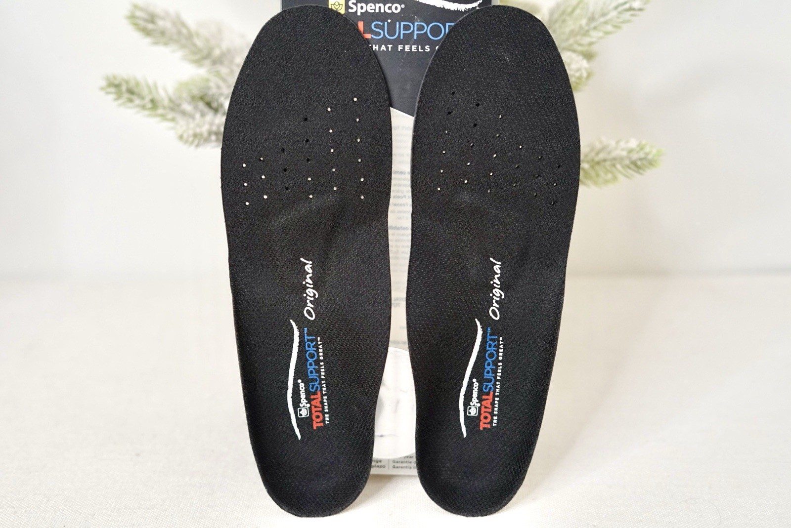 Spenco Total Support Original Size 2 Med Arch W 7-8.5/ M 6-7.5 Black Insoles New