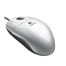 Logitech 931781-0403 Silver USB or PS/2 Wired Optical Mouse /RT6-23957-93178...