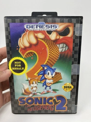 Sonic the Hedgehog 2 (SEGA Genesis, 1992) Game & Case Not For Resale