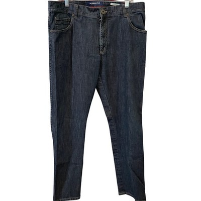 Alberto Stone Modern Fit Light Denim Jeans Mens 38x34 Dark Wash Indigo