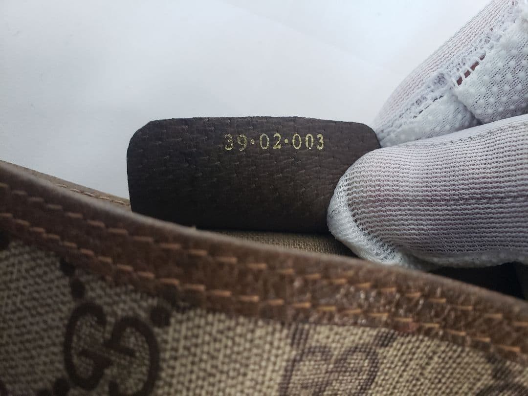 GUCCI Vintage Sherry Line GG Supreme Tote Bag B-013 Used Leather 37cm thumbnail 13