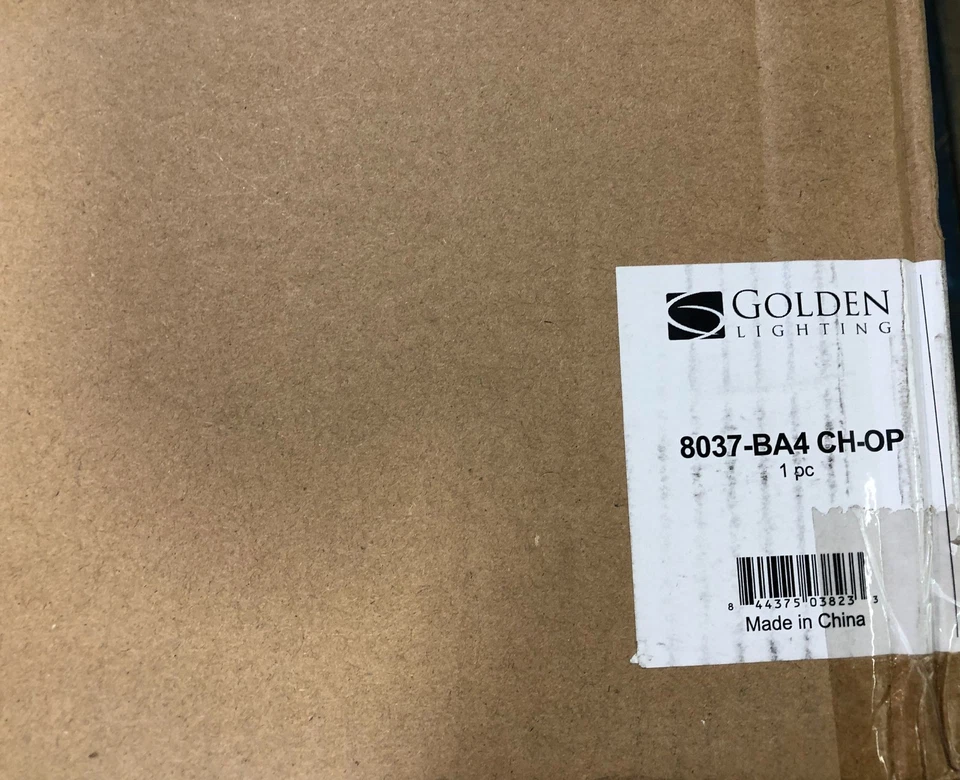 Golden Lighting Evette 4-Light Chrome Bath Light w/Crystal Drops 8037-BA4 CH-OP - Image 3 of 4