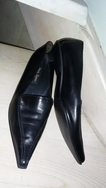 Women Paul Green Heels Black Leather 39 #C3MD