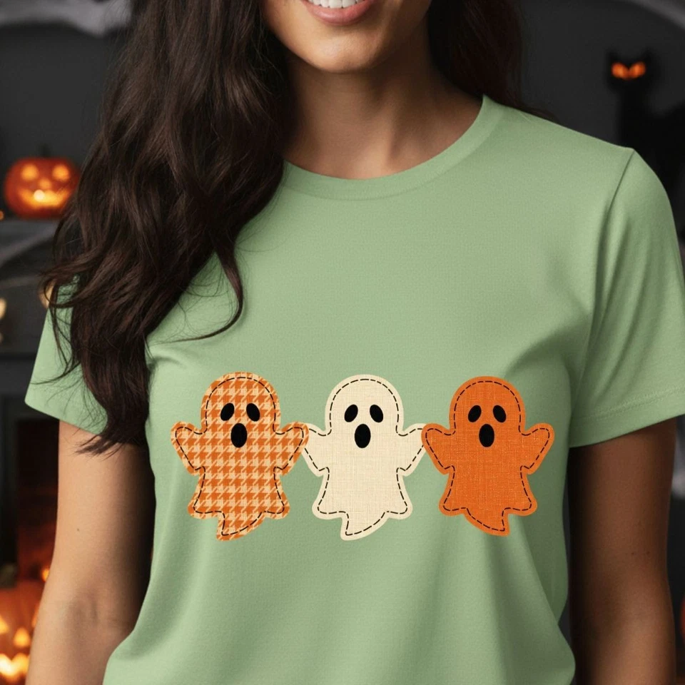 Cute Fabric Halloween Ghost Clipart Digital Download for Printing DIY Decoration - Image 2 of 4