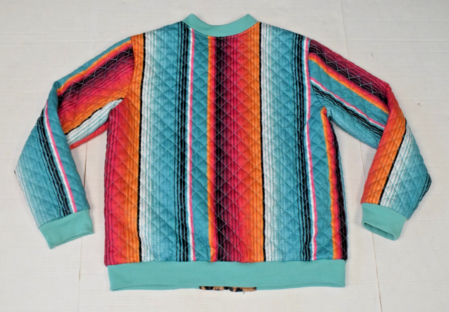 Reversible Jacket Crazy Train Size M Southwestern… - image 3