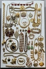 Huge Gold Tone Estate Jewelry Lot Trifari ART KJL & More Signed & Unsigned