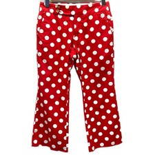 Used Comme Des Garcons Cotton Pants Chinos Cropped Length Bottoms Dots Polka Zip