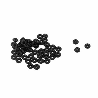 50Pcs Black 3.5mm x 1.2mm Nitrile Rubber O Ring   Oil Sealing Grommets  #zc
