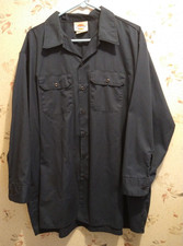 Work Shirt Dickies Blue Long Sleeve Men's Neck: 19-19-1/2 Sleeve: 34/35 Pockets