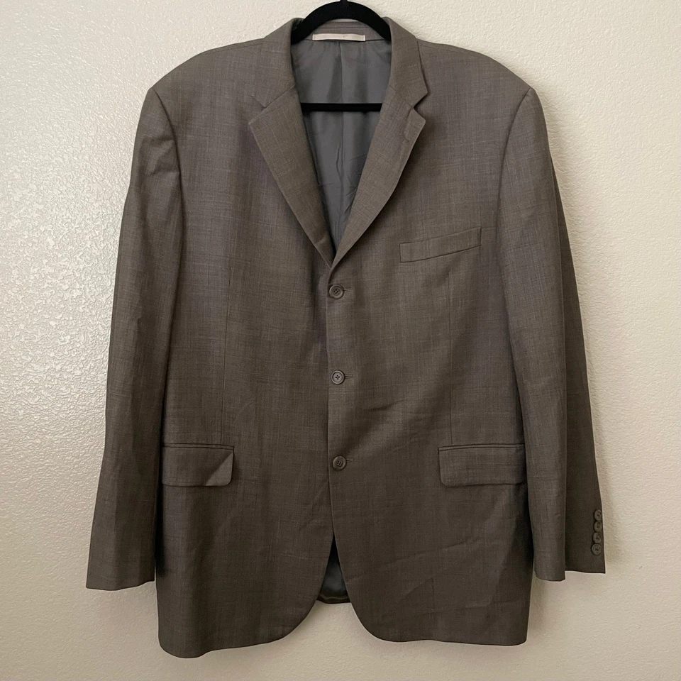 Blazer Burberry London Masculino 46R Taupe Lã Penteada Casaco Esportivo Designer - Imagem 2 de 4
