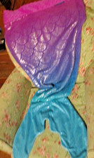 Girls Blankie Tails Mermaid Tail Plush Blanket Sack Purple Blue Shimmer