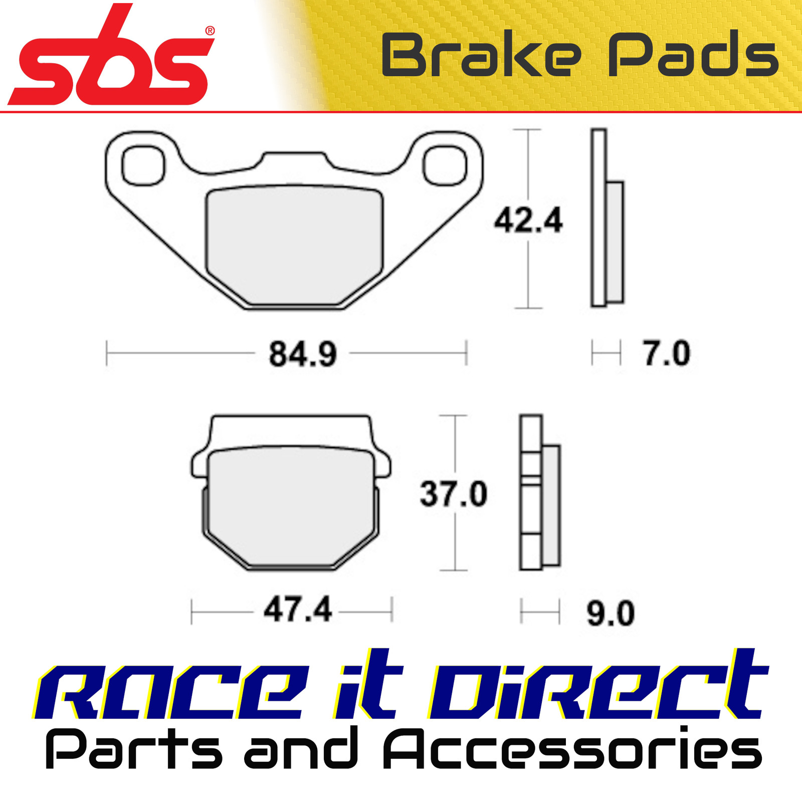 Brake Pads for APRILIA RS 125 RS4 ABS 2017 Rear Street SBS
