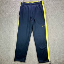 Nike Sweatpants Mens Medium Blue Yellow Therma Fit Stretch Fleece Gym Training