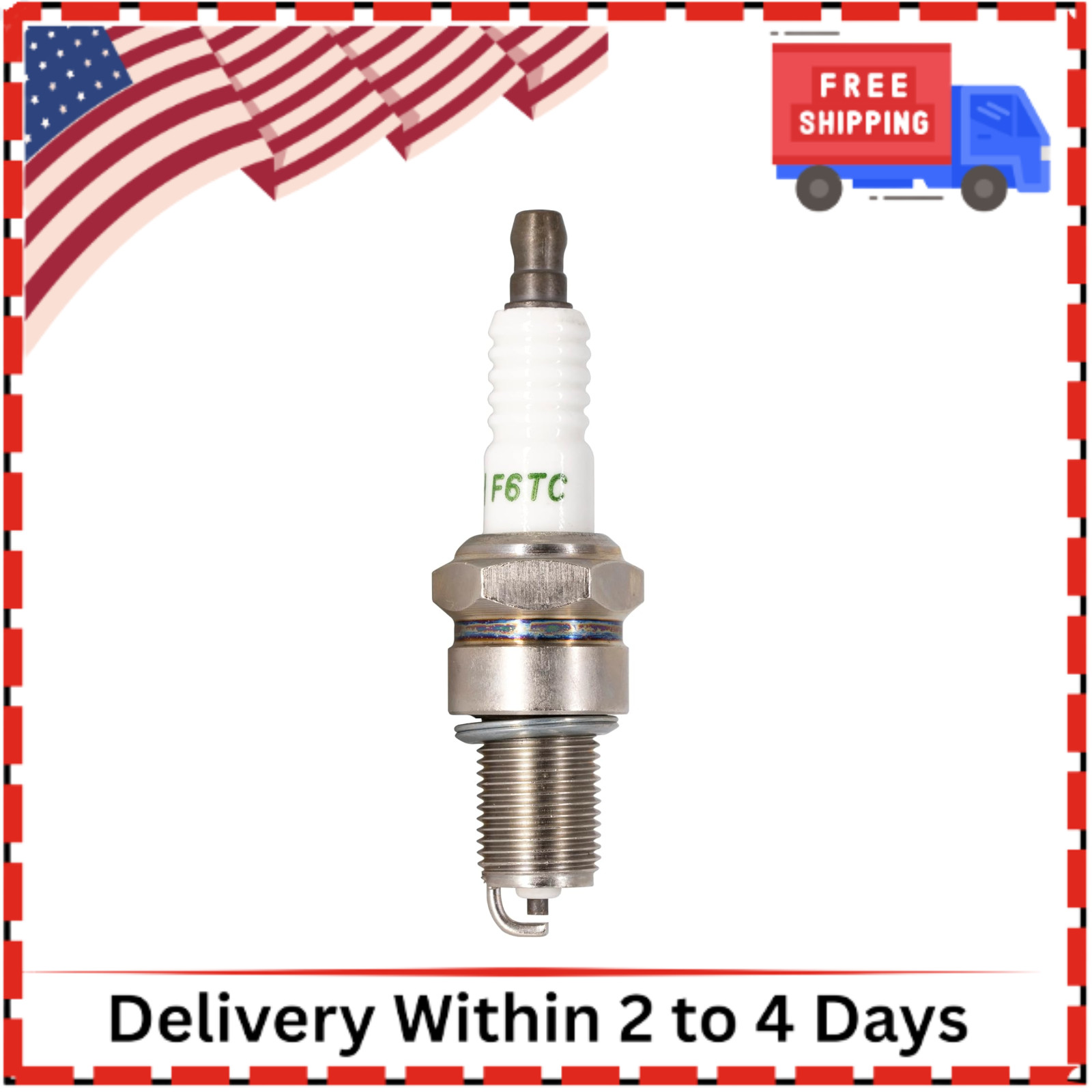 TORCH F6TC Spark Plug 131-047 Replace for NGK BP6ES, for Bosch W6D, for CHAMPION